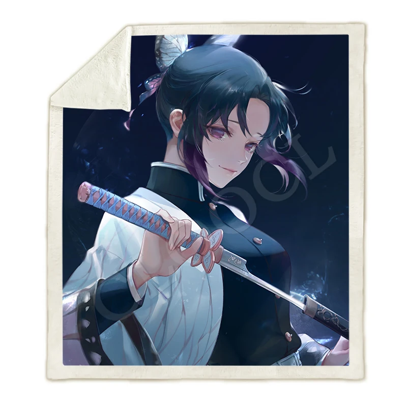 Аниме демон убийца Kimetsu No Yaiba одеяла 3D принт модный диван путешествия молодежное постельное белье пледы одеяла плюшевое одеяло - Цвет: Blanket 13