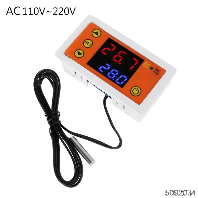 9FF100368-AC AC110V-220V DC12V термостат Отопление охлаждения регулятор температуры с зуммером - Цвет: 9FF100368-AC