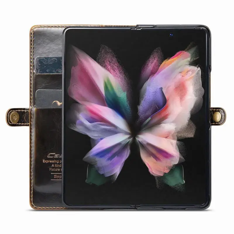 Leather Case For Samsung Galaxy Z Fold 3 4 5 Cover Business Wallet Shockproof Protector Shell For Samsung Z Fold 4 Case- Hcb9bb0fab1d24c81a67386981ccaaa36b