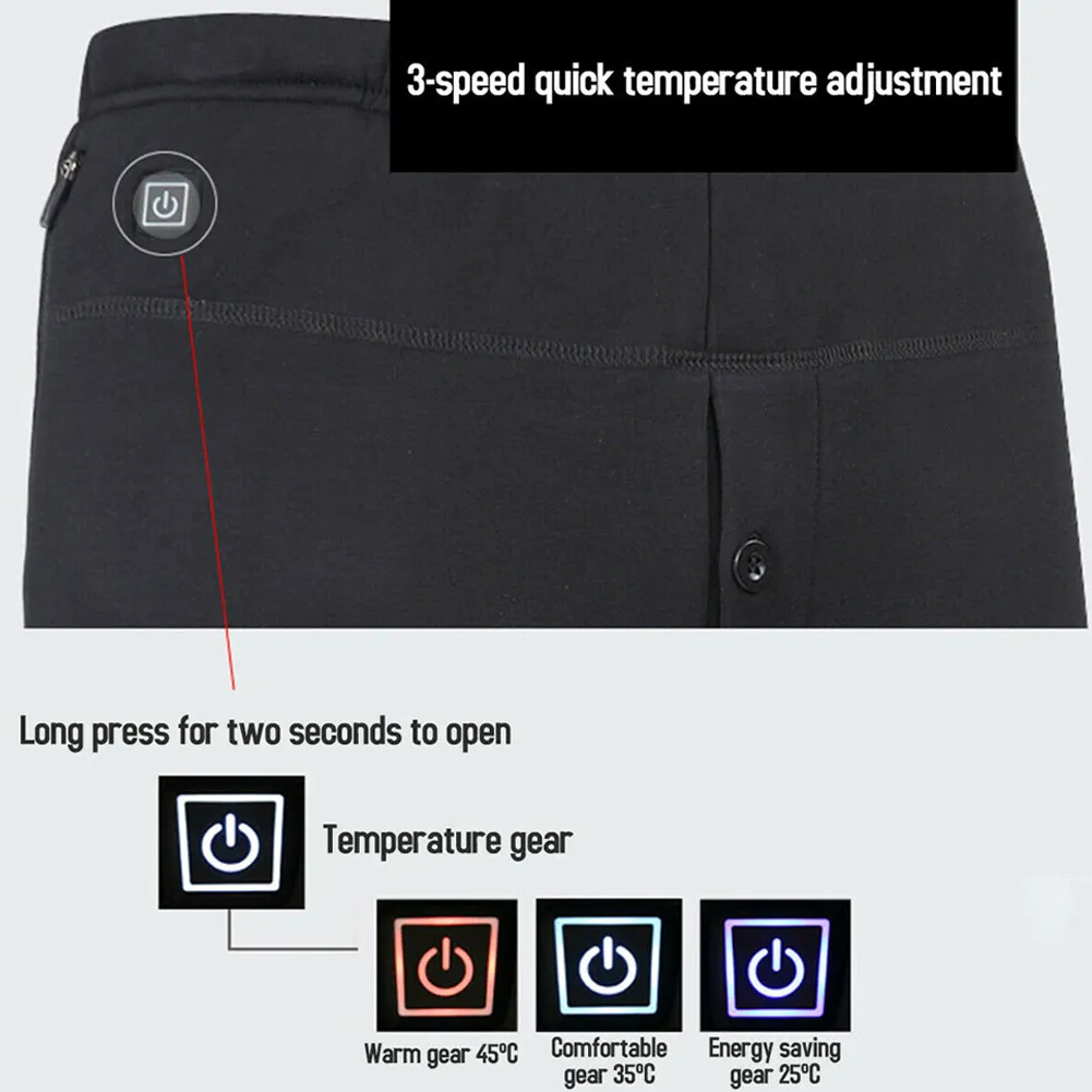 Новинка унисекс брюки с электрическим подогревом и USB зимние теплые леггинсы