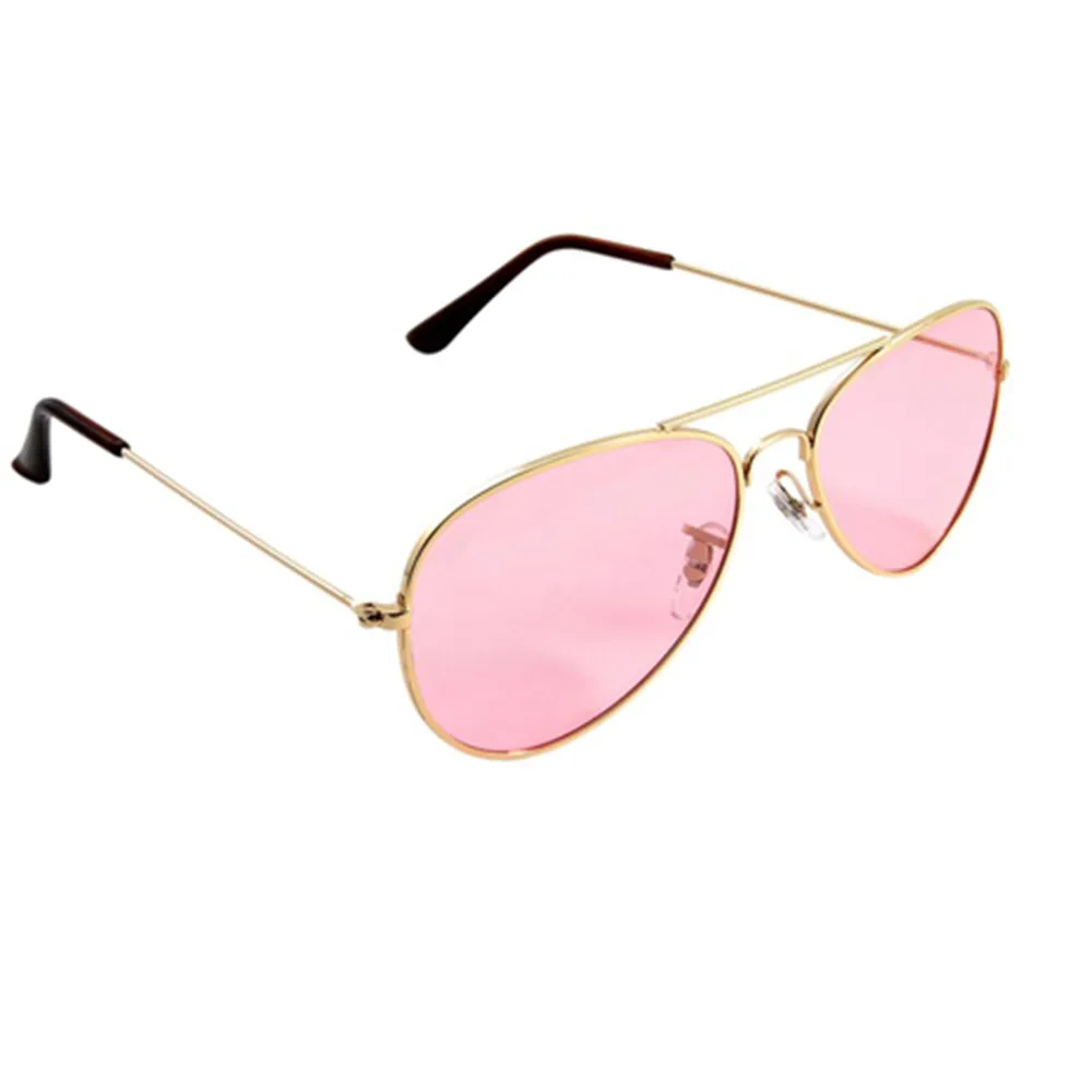 Rose Lens 1 шт цветные терапевтические очки, светильник для чакры, терапия хромотерапии очки, классический стиль металлическая оправа солнцезащитные очки цветные линзы - Цвет: Rose Lens