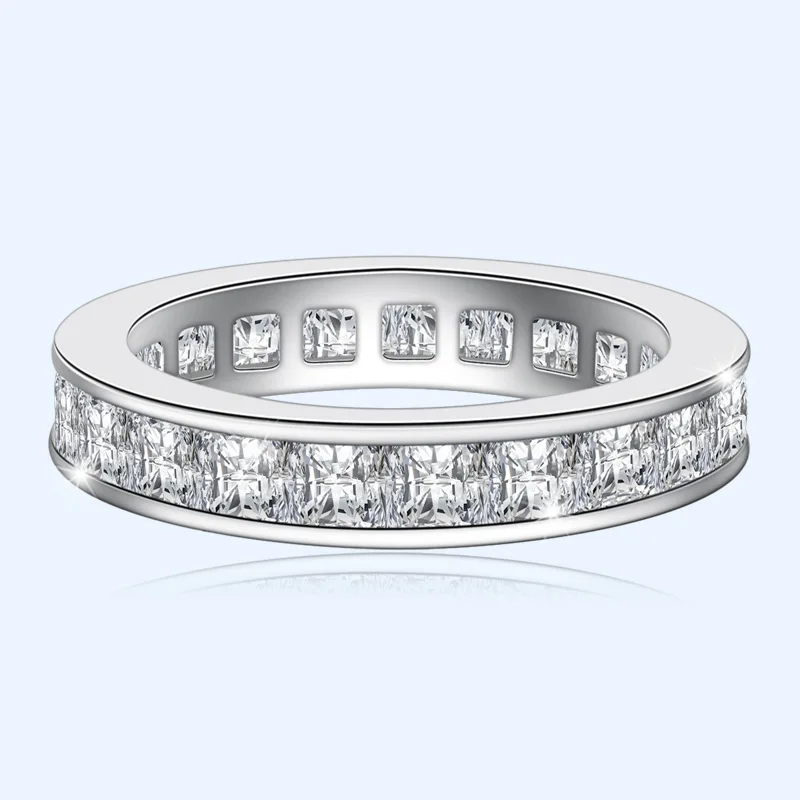 Moissanite Ring for Women 925 Jewelry 18K Gold with Box