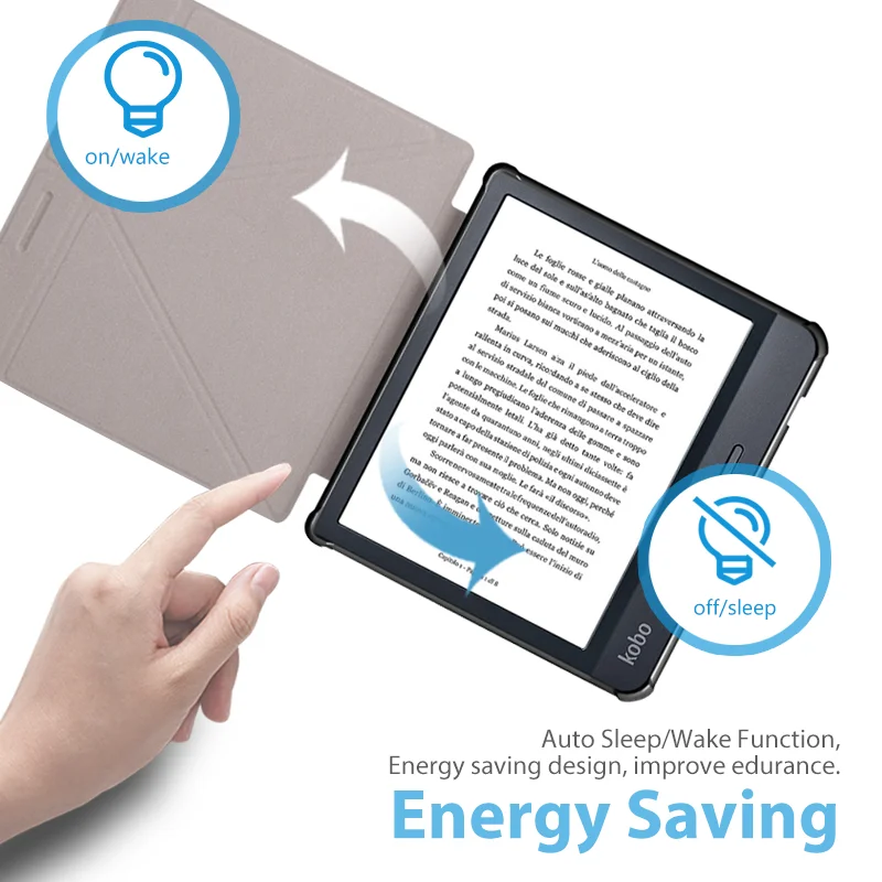Чехол для Kobo Libra H2O оригами, чехол для сна Kobo Libra H2O, 7 дюймов, смарт-электронная книга, funda, чехол с несколькими стойками