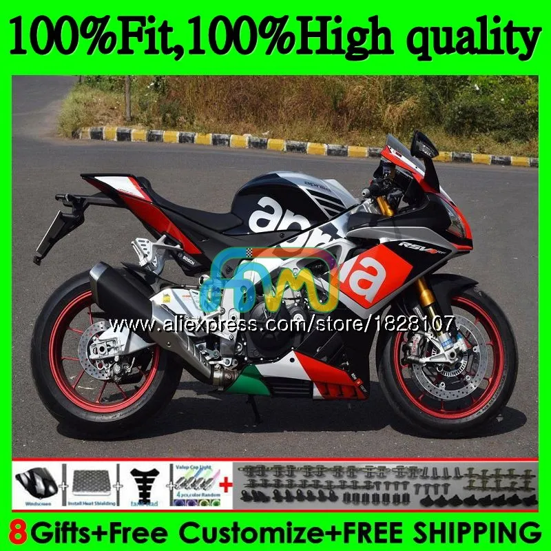Инъекции для Aprilia RSV1000RR RSV1000 09, 10, 11, 12, 13, 15 80BS. 16 РСВ 1000 R 1000R 2009 2010 2012 2013 серебристый черный обтекатель - Цвет: No. 1