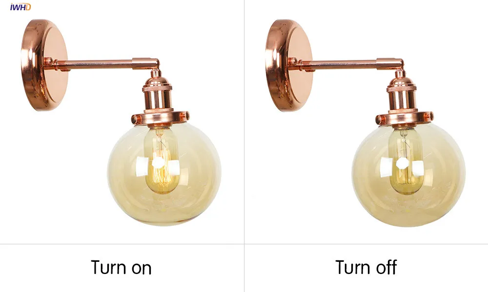 BA323玫瑰金+琥珀罩 开关灯对比图英文版