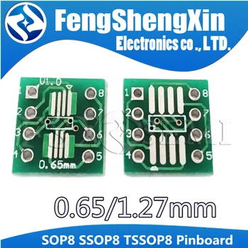 

100pcs/lot SOP8 SSOP8 TSSOP8 to DIP8 Interposer Module PCB Board Transfer Board Adapter Plate 0.65/1.27mm Pinboard