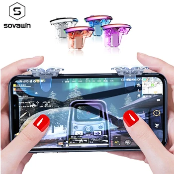 

Transparent Mini Gamepad Triggers PUBG Controller Mobile Controller l1 r1 Shooting Game Joystick Fire Button For iPad Android