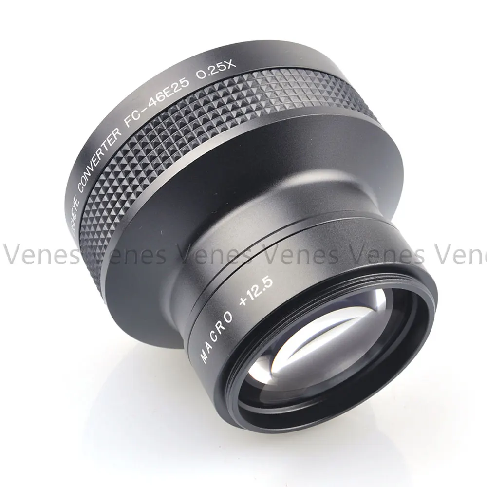 Подарок! 46 мм 0.25X Супер широкий угол макросъемки Рыбий глаз объектив резьба объектив для Canon Fuji FX NIKON PENTAX DSLR SLR камера