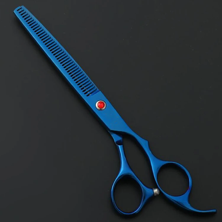 Corte de Cabelo sem Corte Polegada Reta Diluindo Curvo Aço Japonês Tijeras Barbero Profesional 7 24 Tesouras de cabelo