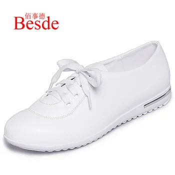

Genuine leather sneakers ladies leather shoes plus size 34-42 high quality luxury brand casual sneakers women fall shoes 2019