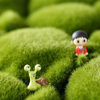 

Indoor Green Artificial Lawns Turf Stone Shape Moss Grass Mat For Home Decor Simulation Of Bryophyte