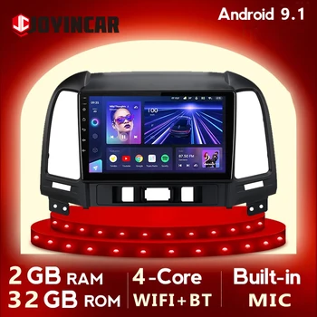 شراءمشغل وسائط متعددة وراديو للسيارة من JOYINCAR يعمل بنظام الأندرويد 9.1 مناسب لسيارات Hyundai Santa Fe 2 2006-2012 مشغل ملاحة جي بي إس 2 Din مشغل Dvd MP5