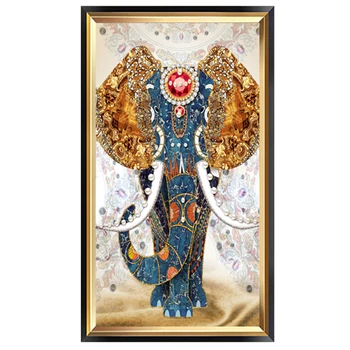 

India Elephant Diy Diamond Painting diamond Embroidery Cross Stitch Kits 5D Diamond Mosaic animals puzzle HandicraftZP-3771