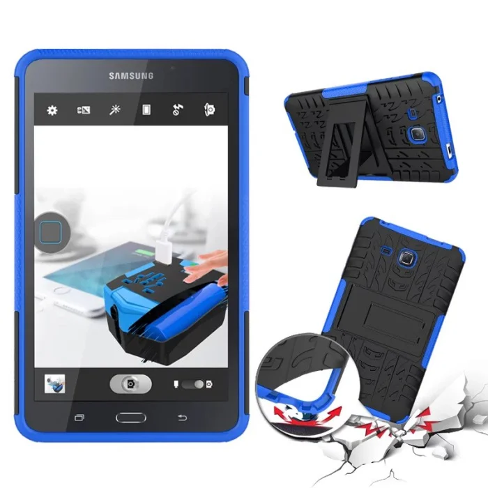 Гибридная армированная стойка силиконовый чехол для планшета для Samsung Galaxy Tab A A6 7,0 T280 T285 SM-T280 SM-T285 защитный корпус - Цвет: blue