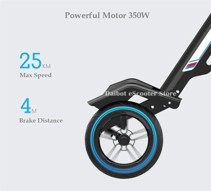 Daibot 3 Wheel Electric Scooter Mini Electric Bicycles 10 Inch 350W 36V Quick Foldable Portable Electric Bikes Adults Women (23)