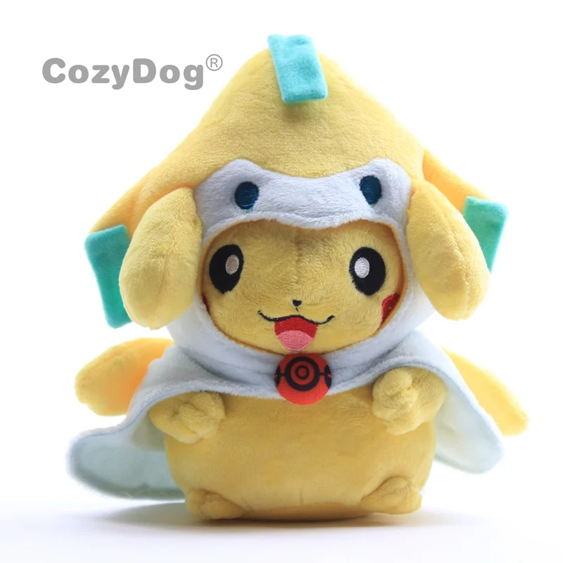 

20cm Anime Pikachu Cosplay Jirachi plush toys doll Cute Pikachu stuffed animals toys Women baby kids Christmas Birthday Gift