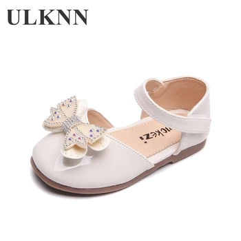 

ULKNN Girl College Flat Sandals 2020 Girls' Fashion Soft Princess 3-6-Year-Old Rhinestone Bow Summer Baby