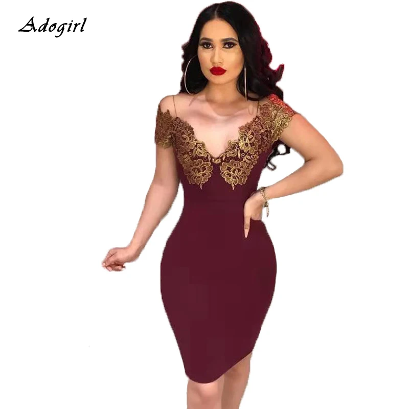 Gold Embroidery Spaghetti Strap Bodycon Dress Summer Women Elegant Off Shoulder V Neck Sleeveless Evening Party Dresses 2020 | Женская