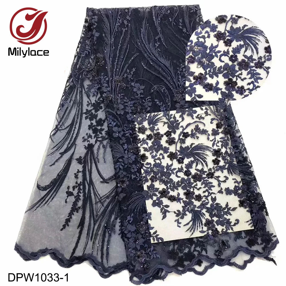 Африканская кружевная ткань высокого качества 3D французская с вышивкой