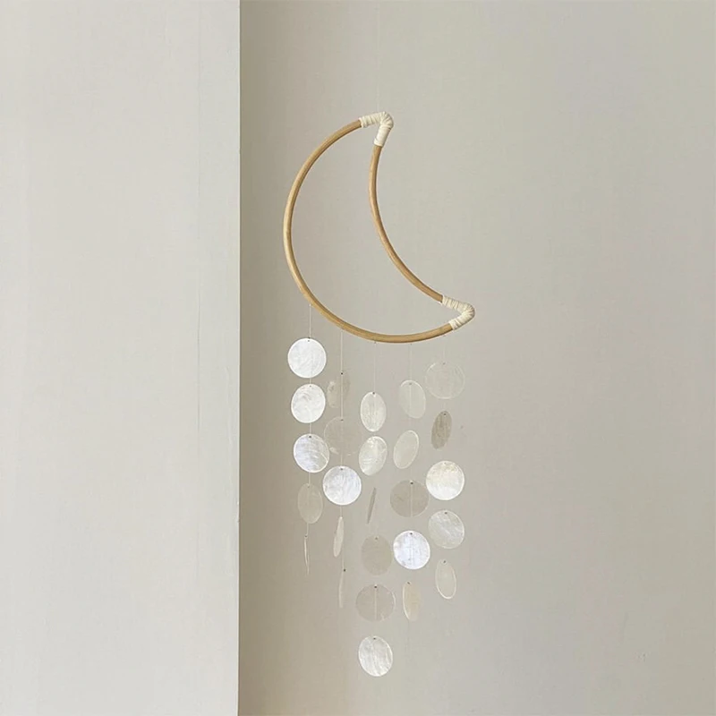 북유럽 자연 쉘 바람 차임 호텔 기숙사 방 장식 홈 오피스 보육 장식 매달려 벽 장식 사진 액세서리