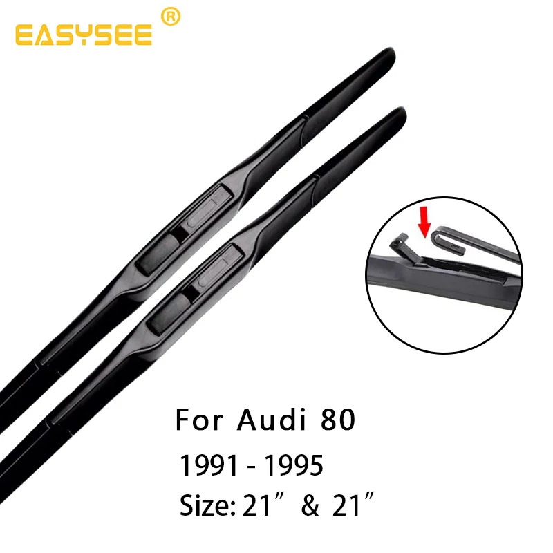 

Windscreen windshield 3 Section winter Rubber wiper Blades for Audi 80 fit Hook Arms 1991 1992 1993 1994 1995 1996 21"&21"