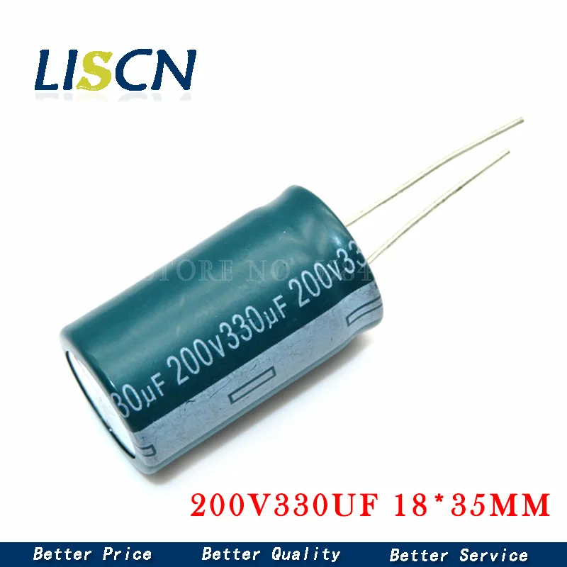 

5PCS 200v330uf 330uf220v 18*35MM Electrolytic capacitor 200v 330uf 18x35 200V330UF