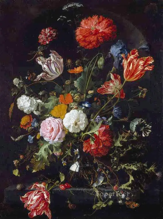 12 ручная роспись картины учителями колледжа-цветы Ян давиdsz de Heem