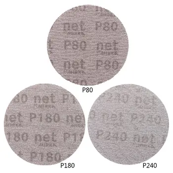 

10Pcs Mesh Abrasive Dust Free Sanding Discs 5 Inch 125mm Anti-blocking Dry Grinding Sandpaper 80 to 240 Grit