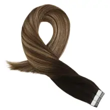 Special Offers Moresoo Tape in Hair Extensions Human Hair Machine Remy Hair Balayage Ombre Color #1B to #3 Brown Highlighted with #27 Blonde Special Offers Moresoo Tape in Hair Extensions Human Hair Machine Remy Hair Balayage Ombre Color #1B to #3 Brown Highlighted with #27 Blonde