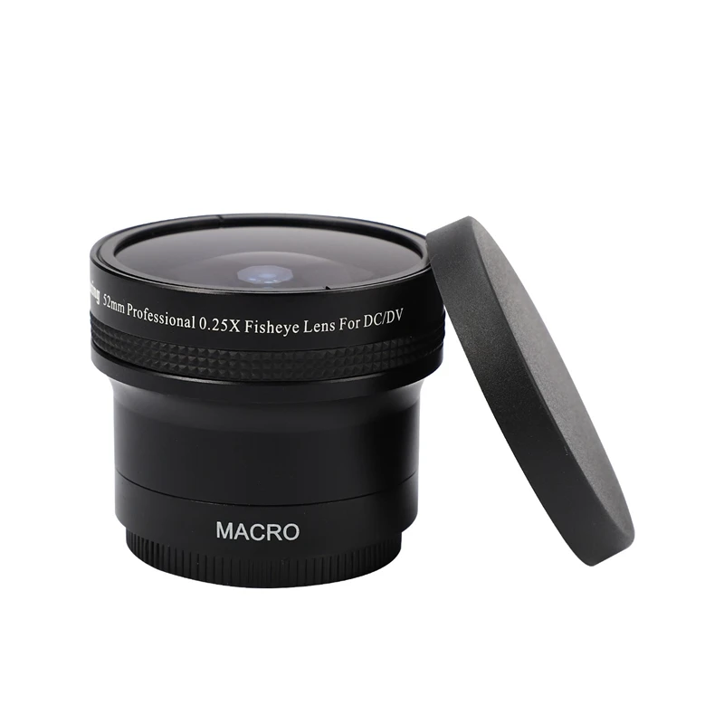 

OPQ-NEWYI 52mm 0.25X Wide Fisheye Fish Eye with 12.5X Macro Angle Lens 52 0.25 Black
