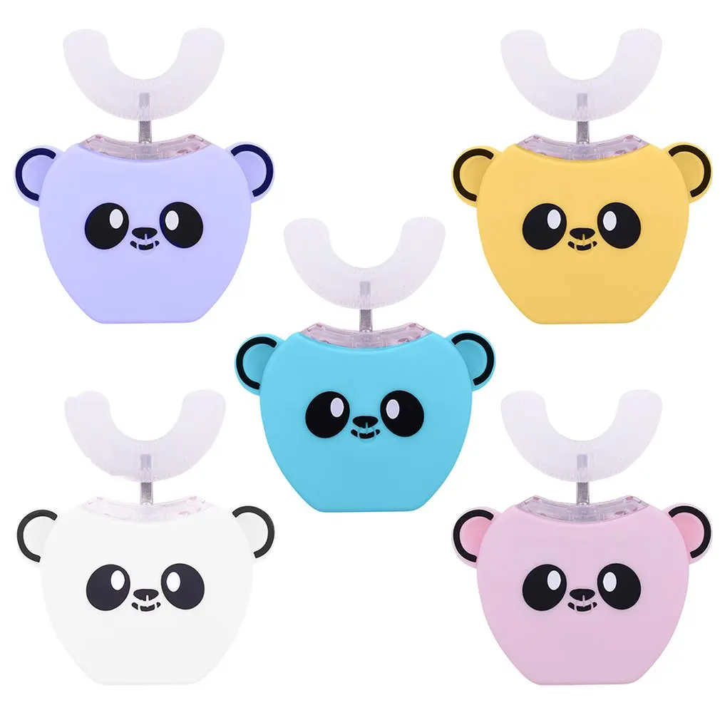 Cepillo de dientes eléctrico sónico para niños, 360 grados, música, silicona, automático, Ultra sónico, patrón de dibujos animados