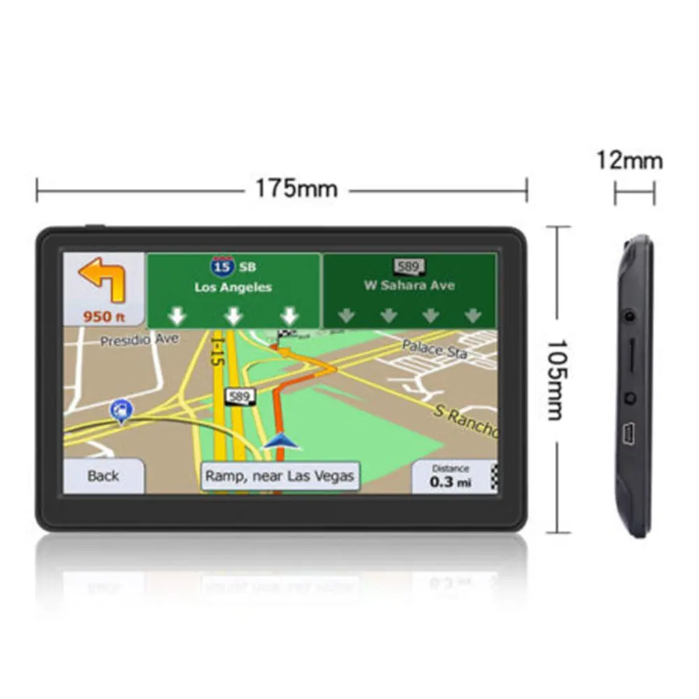 GPS Navigation Car GPS Navigator System Universal HD GPS Navigator Map Driver Alerts ABS 7 Inch Durable