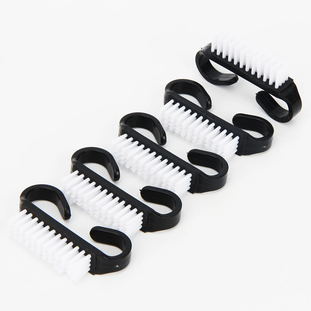 Preto Acrílico Limpeza Gel Nail Brush, Nail Art File, Manicure Care, Pó Pó Cleaner, Soft Remove Escova, Novas Ferramentas, 100Pcs por lote