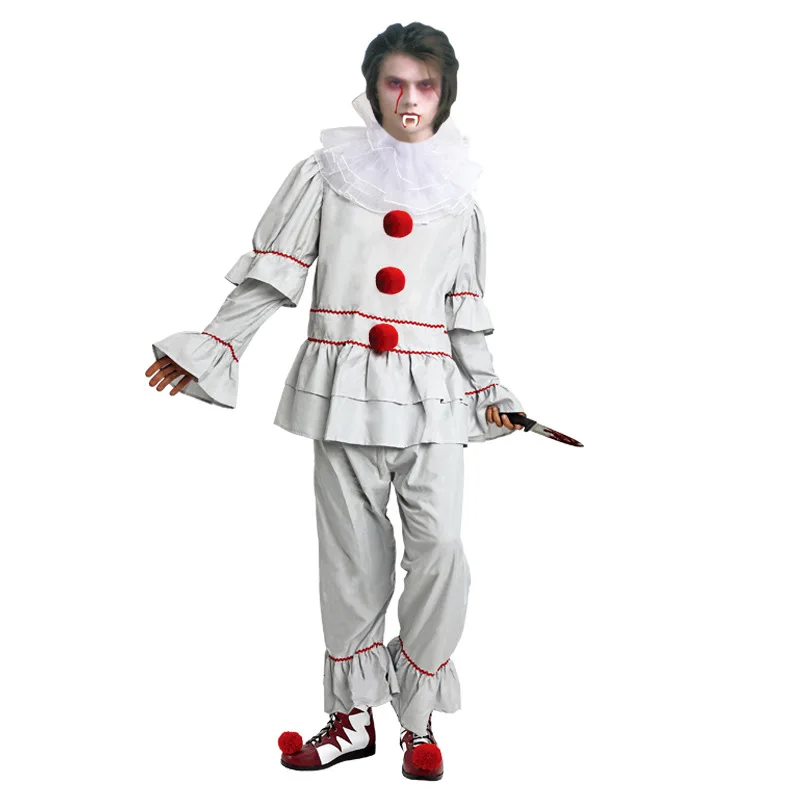 

New Stephen King Cosplay Suit Stephen King's It Costume Halloween Costumes for Men Adult Horror Clown Party It: Chapter Two