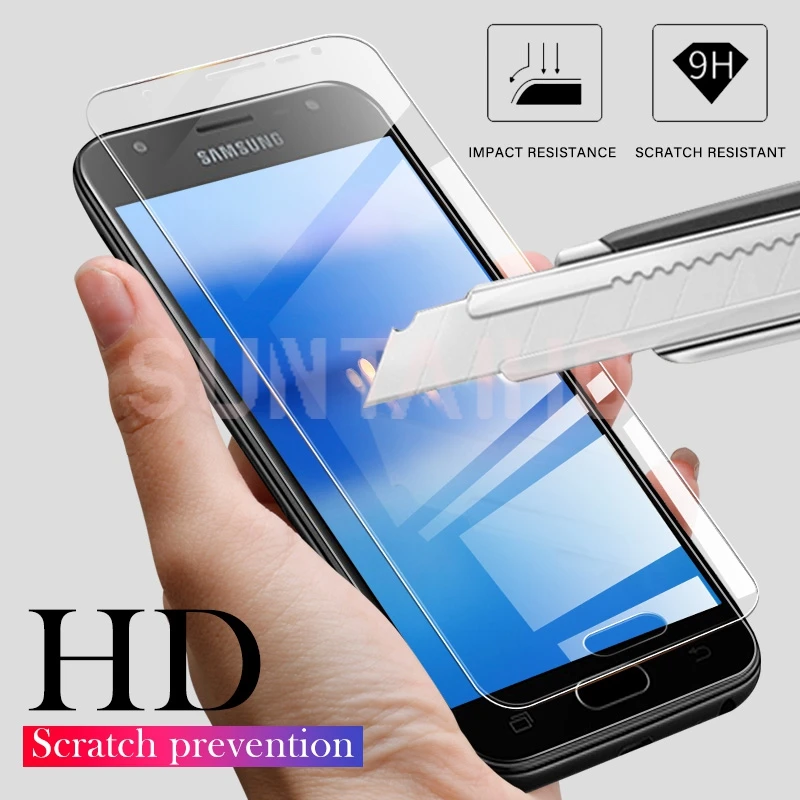 3 шт закаленное стекло для samsung Galaxy J4 J6 Plus 2018 Защитное экрана протектор J2 J3 J7 J5