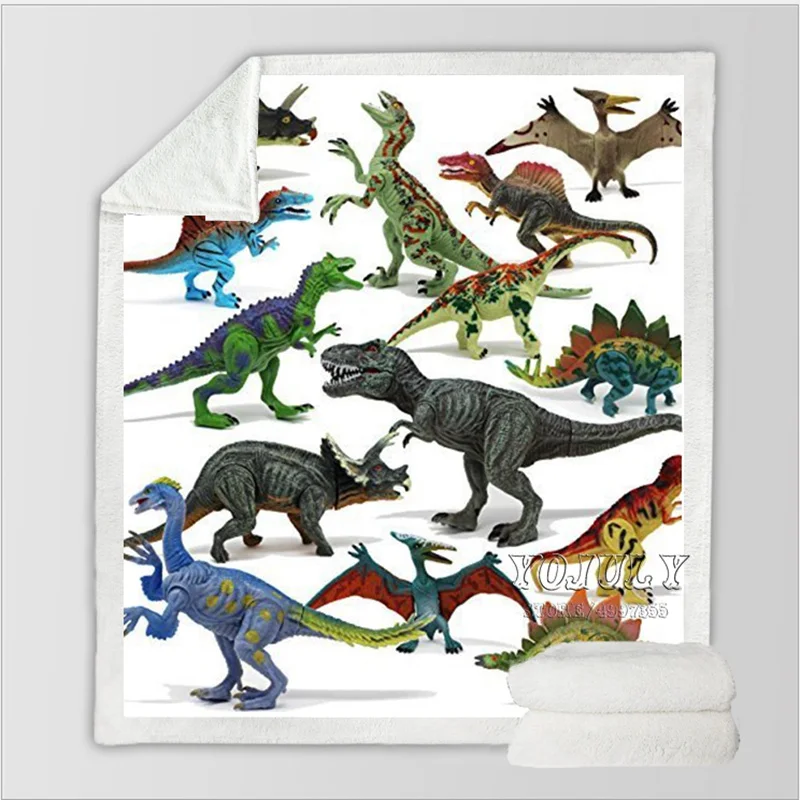 YOJULY мультфильм dinosa harajuku дети взрослый 3D печатных одеяло диван одеяло покрывало путешествия постельные принадлежности модный фирменный магазин-аутлет K16 - Цвет: 4