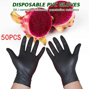 

50pcs Nitrile Waterproof Disposable Washing Cleaning Nitrile Gloves Work Safety Gloves Dropship
