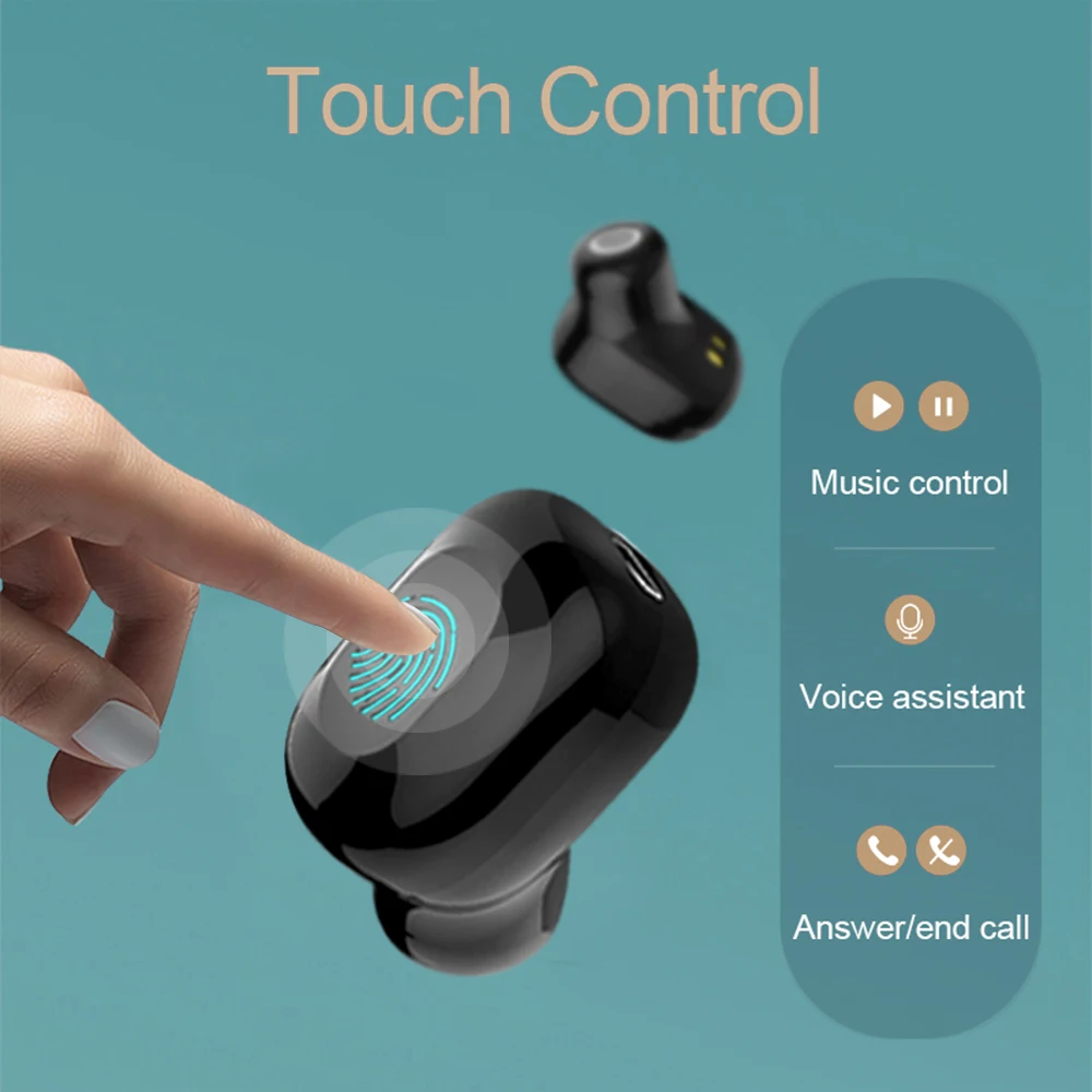 Беспроводные наушники Bluetooth V5.0 TWS беспроводные со светодиодным дисплеем стерео