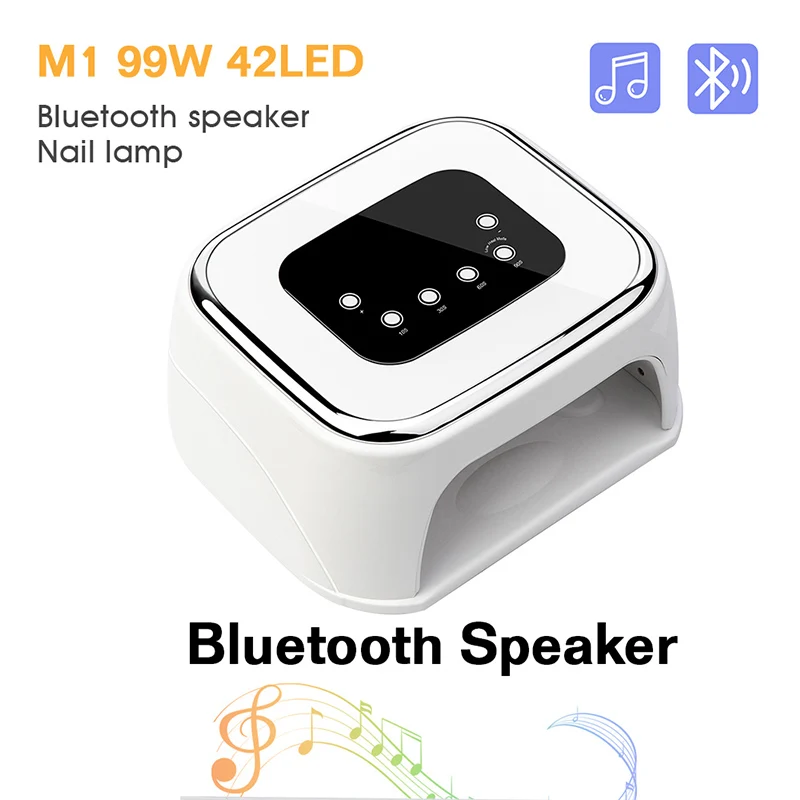Bluetooth динамик УФ лампа для ногтей 42 светодиодный Гель лак сушилка музыкальный