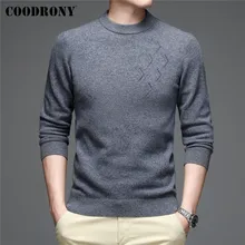 COODRONY Brand High Quality 100% Pure Merino Wool Pullover Winter Thick Warm Soft Knitwear Cashmere Sweater Men Clothing C3123