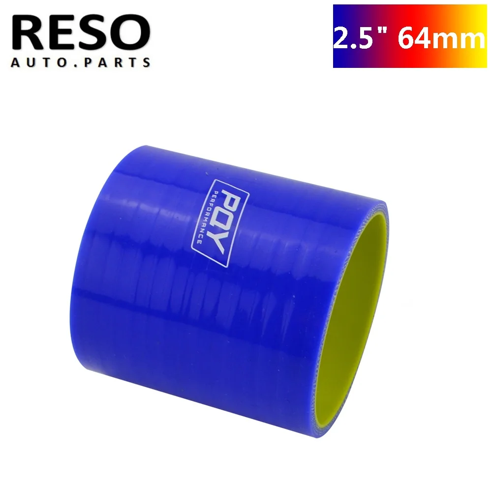 

RESO--2.5" 64mm Straight Silicone Intercooler Turbo Intake Pipe Coupler Hose