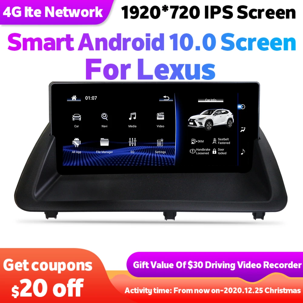 Octa Core Android 10.0 Car Multimedia For Lexus CT200h 2013 CT 200h Carplay GPS Navigation Player Radio Stereo 2 Din Head Unit | Автомобили