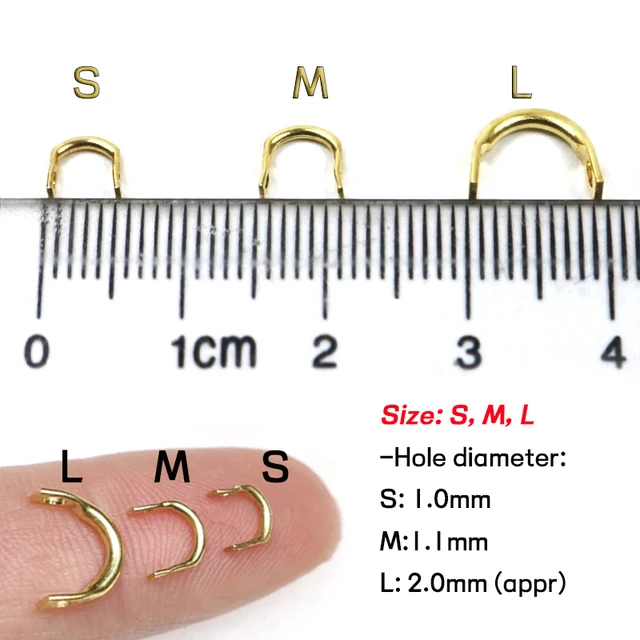 Wifreo 100pcs Brass Easy-Spin Clevises Spinner U Shape Turntable Clamps DIY  Fly Tying Fishing Lures