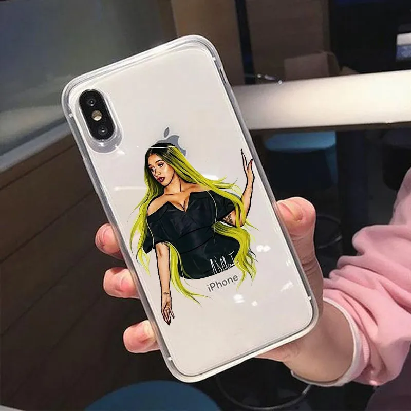 TPU Американский рэп певец Cardi B дизайн для силикона ТПУ для iPhone X XS Max XR чехол для iPhone 10 6S 6 7 8 Plus 5 5S SE 8 Plus 11Pro - Цвет: TPU