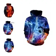 

Handsome Men Sweatshirt Cozy Long Sleeve Hooded 3D Print Men Sweatshirt Pullover Sweatshirt Hoodie Jumper