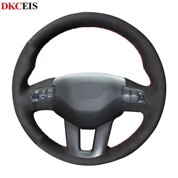 

DIY Handstitched Black Soft Suede Car Steering Wheel Cover for Kia Sportage 3 2015 2014 2013 2012 2011 Ceed Cee'd 2012 2011 2010