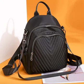 

2020 New Ladies Large Capacity Backpack Women Backpack Oxford Cloth Travel Bag Fashion Embroidered Student Bag Solid Zipper