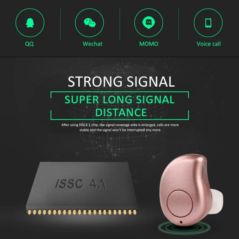 S530-PLUS обновленный мини-вкладыш Bluetooth 4,1 беспроводной с микрофоном для универсальных телефонов K5