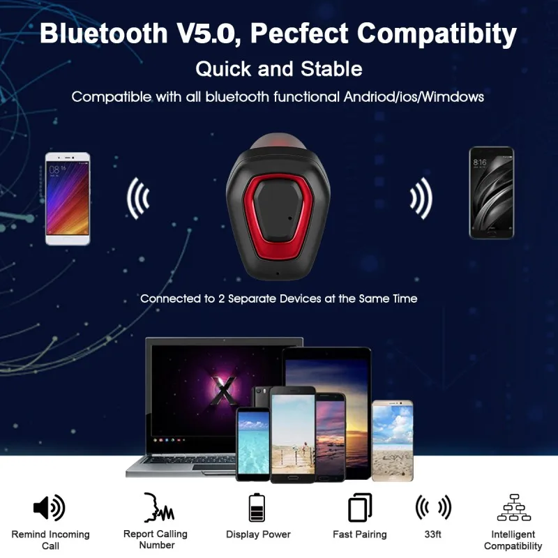 A7 TWS беспроводные Bluetooth наушники бинауральные стерео наушники с зарядным устройством для ноутбука/ПК/планшета для iphone Android