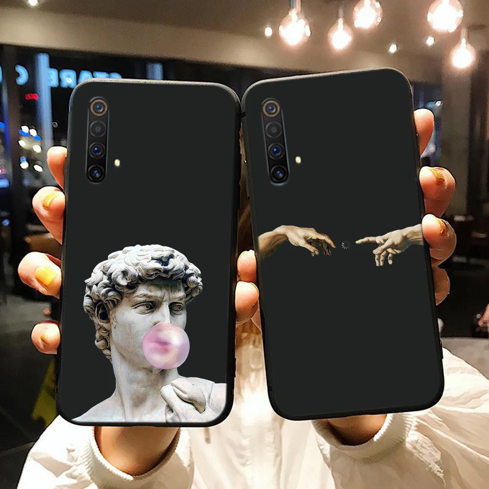 Alternative statue art Pattern Soft TPU Silicon Case for Oppo Realme X50 C2 C3 X X2 XT 5 Pro 6 Q 3 Phone Cover Conque | Мобильные